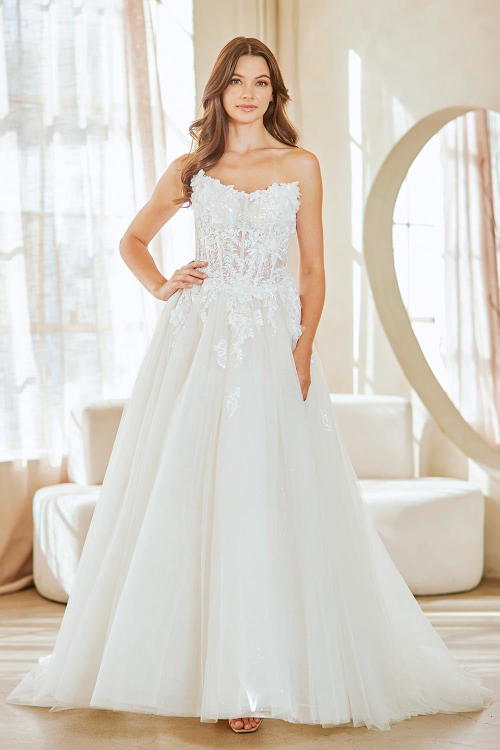 White Long Bridal Gown – Modern Bridal Dress