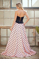 Pink Black Long Formal Gown – Embellished Gala Dress