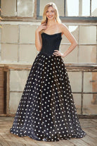 Pink Black Long Formal Gown – Embellished Gala Dress