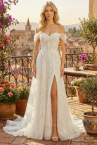 White Long Bridal Gown – Minimal Bridal Gown