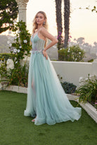 Elegant Lace Tulle Gown JTJT2638G - Juliet Prom Dress