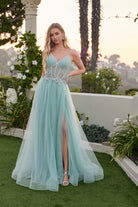 Elegant Lace Tulle Gown JTJT2638G - Juliet Prom Dress