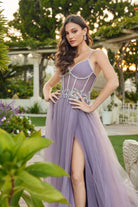 Elegant Lace Tulle Gown JTJT2638G - Juliet Prom Dress