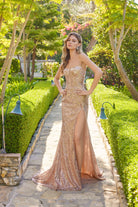 Stunning Sequin Fitted Gown JTJT2730H - Juliet Prom Dress