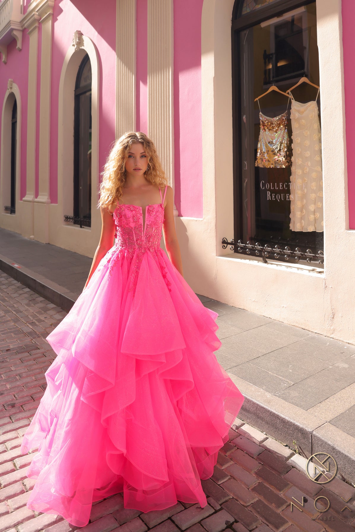 Long A-Line Tiered Layered Tulle Gown | SMCDress Long A-Line Tiered Layered Tulle Gown | SMCDress