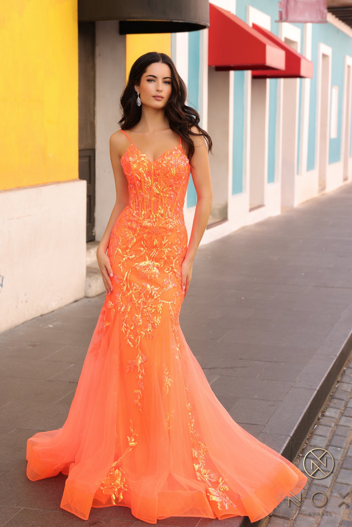 Neon Green Bodycon Split Evening Gown Neon Green Bodycon Split Evening Gown