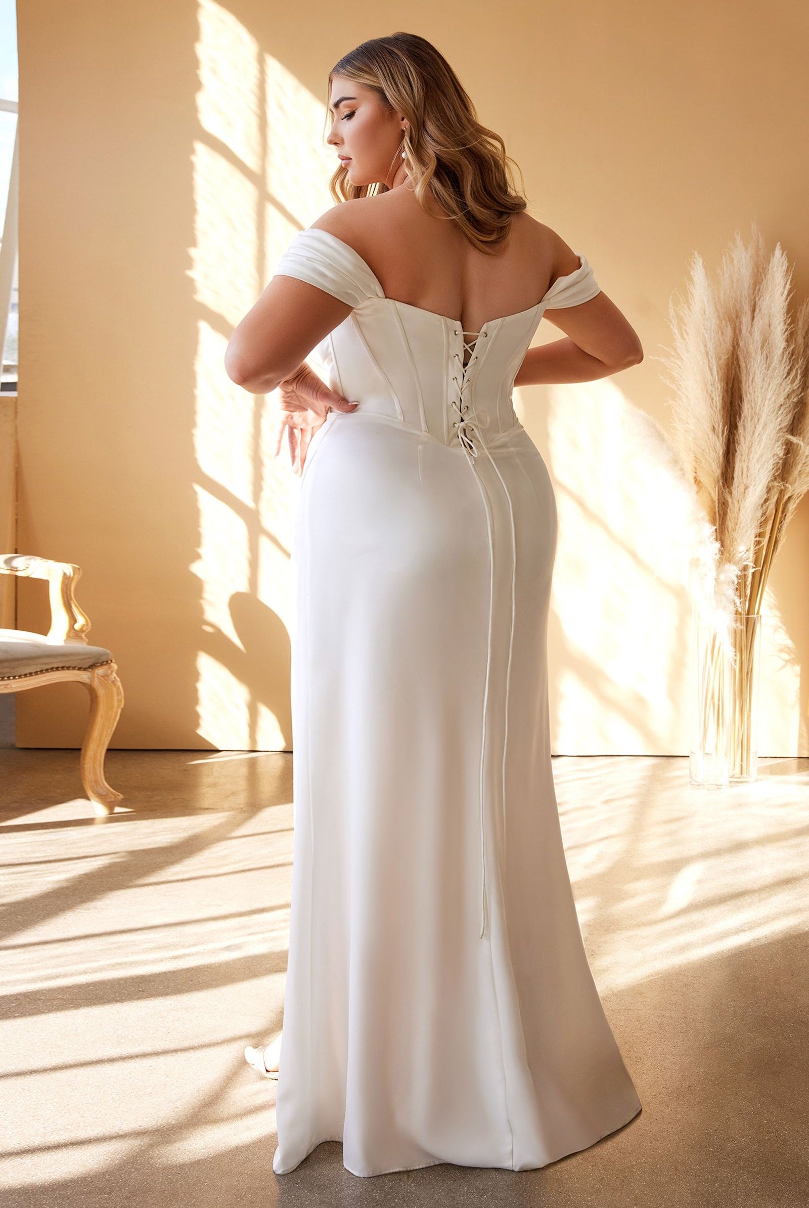 Satin-corset wedding dress-smcdress