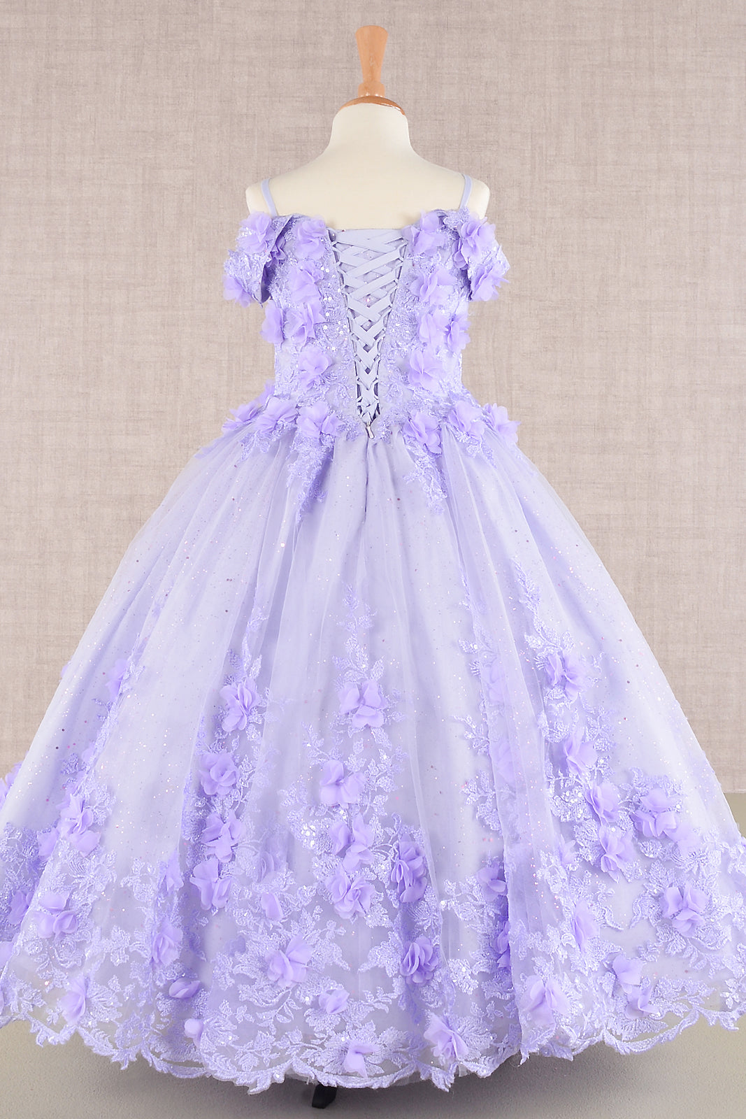 3D Floral Applique Embellished Glitter Embroidery Mesh Kids Dress GLGK110 - 2 / BABY BLUE 3D Floral Applique Embellished Glitter Embroidery Mesh Kids Dress GLGK110 - 2 / BABY BLUE