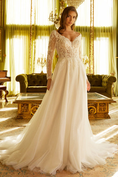 Cream Long Wedding Dress