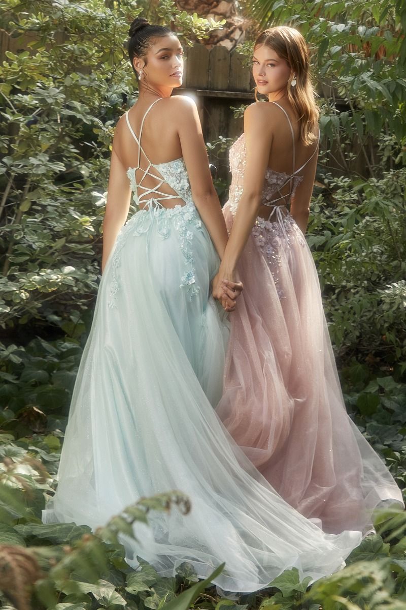 FLORAL APPLIQUE A-LINE GOWN CDA1142 | SMCDress FLORAL APPLIQUE A-LINE GOWN CDA1142 | SMCDress
