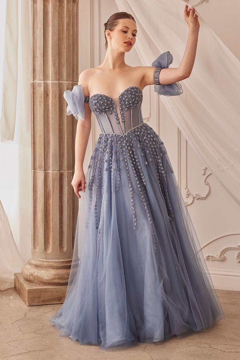 adrianna papell petite beaded sheath dress STRAPLESS BEADED GOWN WITH BOW SLEEVE ACCESSORIES CDA1338