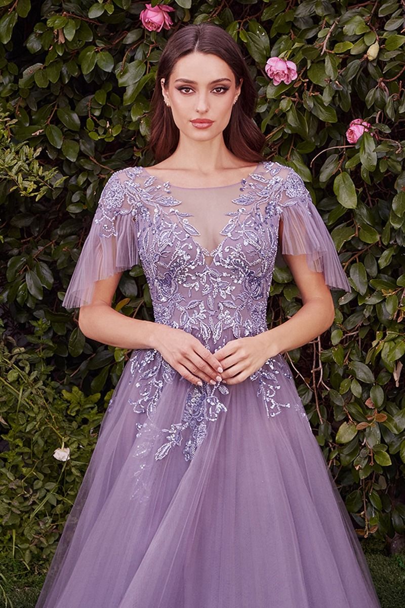 ESTATE FLORAL TULLE GOWN CDA1351 – SMCDress ESTATE FLORAL TULLE GOWN CDA1351 – SMCDress