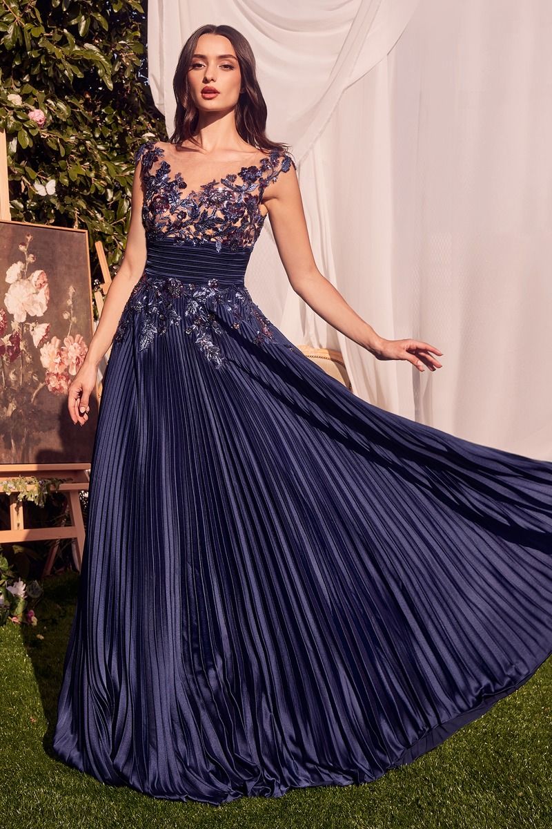 navy blue dress for baby girl Alie Street Sophia Maxi Dress Navy Blue main image 1
