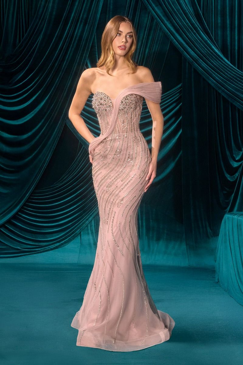 Stunning Sequin Tulle Gown CDA1504 - Cinderella Divine Prom Dress