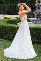 Opulent Off-White Strapless A-Line Gown CDC174W - Cinderella Divine Evening Dress CDC174W