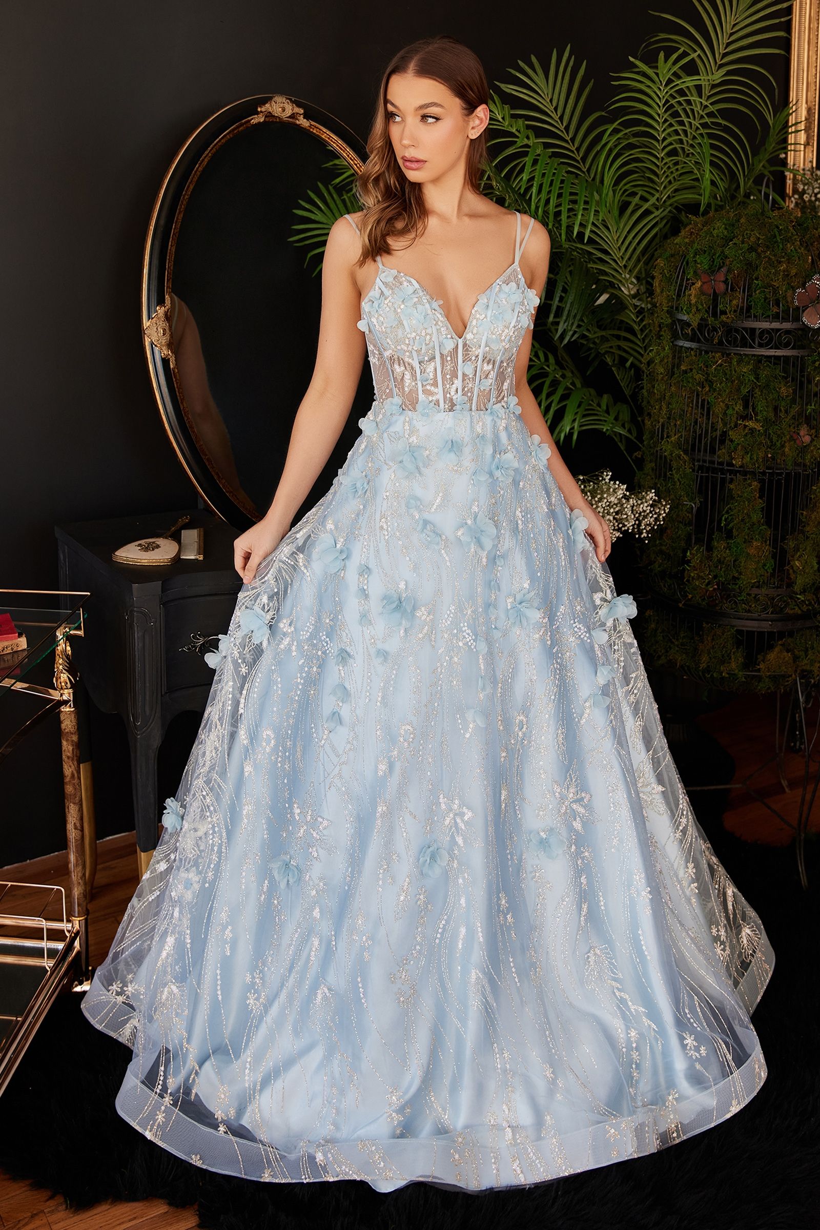 FLORAL APPLIQUE BALL GOWN CDCB105 | SMCDress FLORAL APPLIQUE BALL GOWN CDCB105 | SMCDress