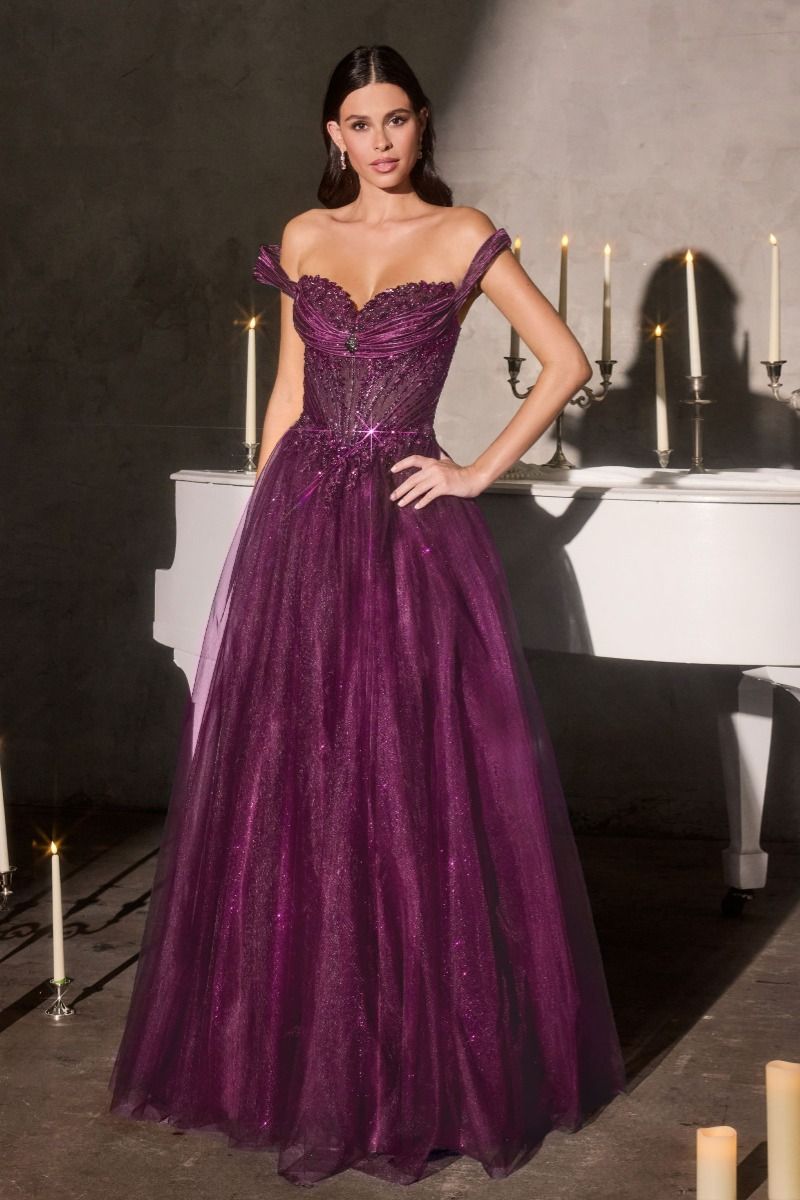 Stunning Sage Sequin Beaded Gown CDCC493 - Cinderella Divine Prom Dress