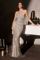 Stunning Red Beaded Lace Gown CDCC495 - Cinderella Divine Prom Dress