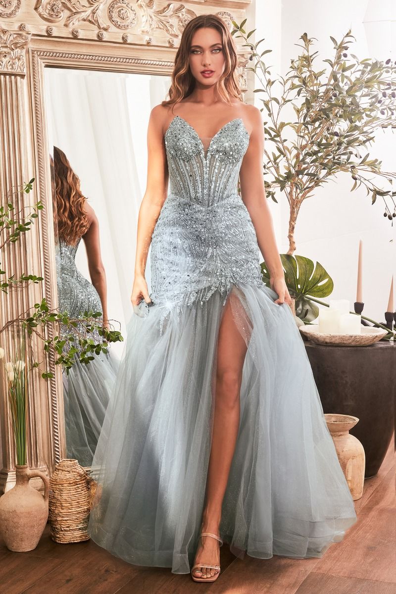 STRAPLESS BEADED MERMAID DRESS CDCD0214 | SMCDress STRAPLESS BEADED MERMAID DRESS CDCD0214 | SMCDress