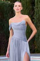 Breathtaking Slit A-Line Gown CDCD409 - Cinderella Divine Evening Dress CDCD409