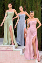 Breathtaking Slit A-Line Gown CDCD409 - Cinderella Divine Evening Dress CDCD409