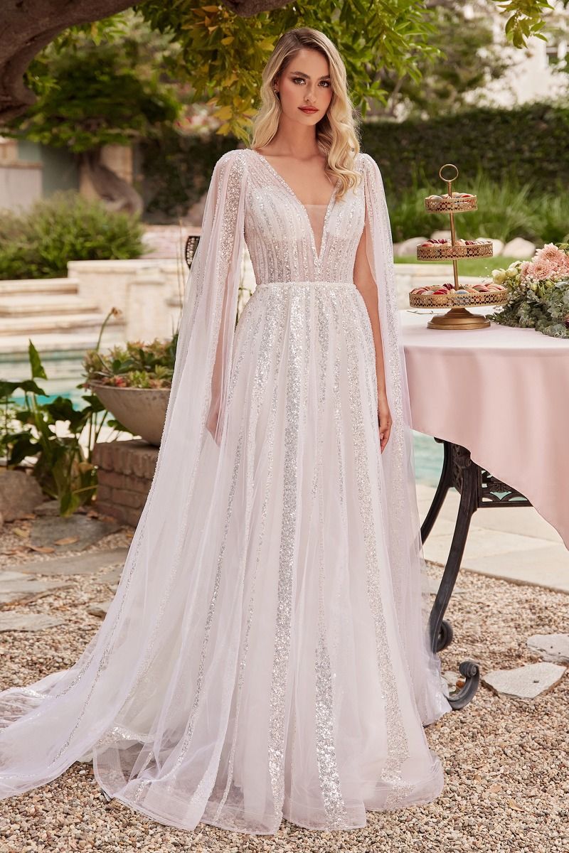 Long sleeve aline wedding dress best sale