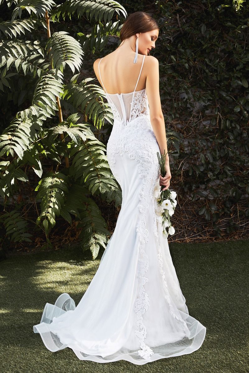 MERMAID ILLUSION BRIDAL GOWN CDCD937W - 2 / OFF-WHITE MERMAID ILLUSION BRIDAL GOWN CDCD937W - 2 / OFF-WHITE