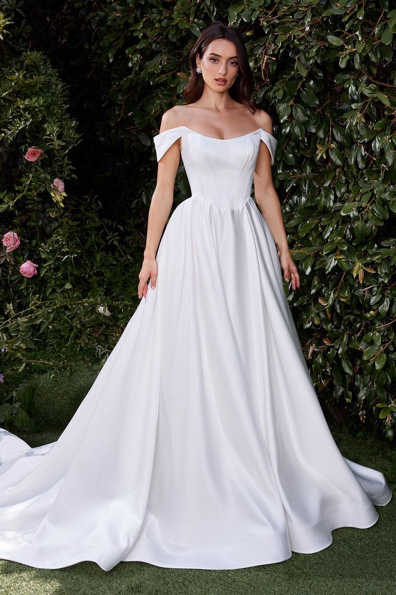 bride dress off shoulder The Floral A-Line Bridal Gown 8 / French White where the ethereal intertwines with the tangible Luxury Long-Sleeve Off-Shoulder Lace Wedding
