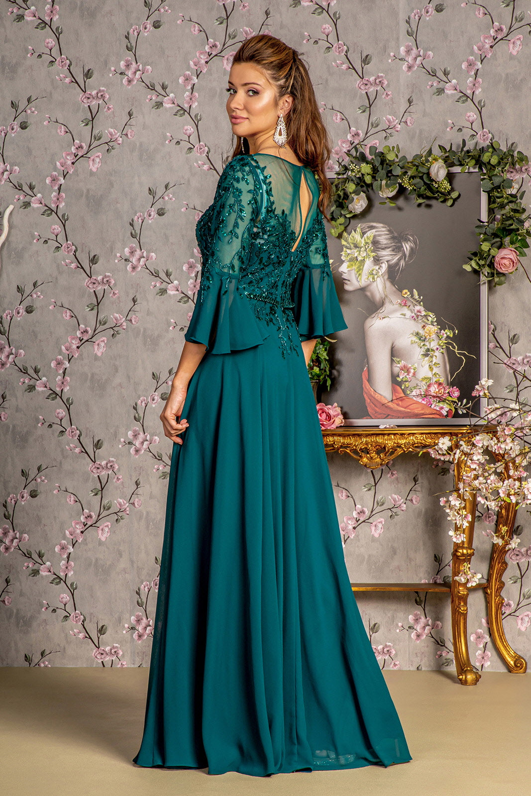 embroidered chiffon dress MARYUM AND MARIA Chiffon Dress
