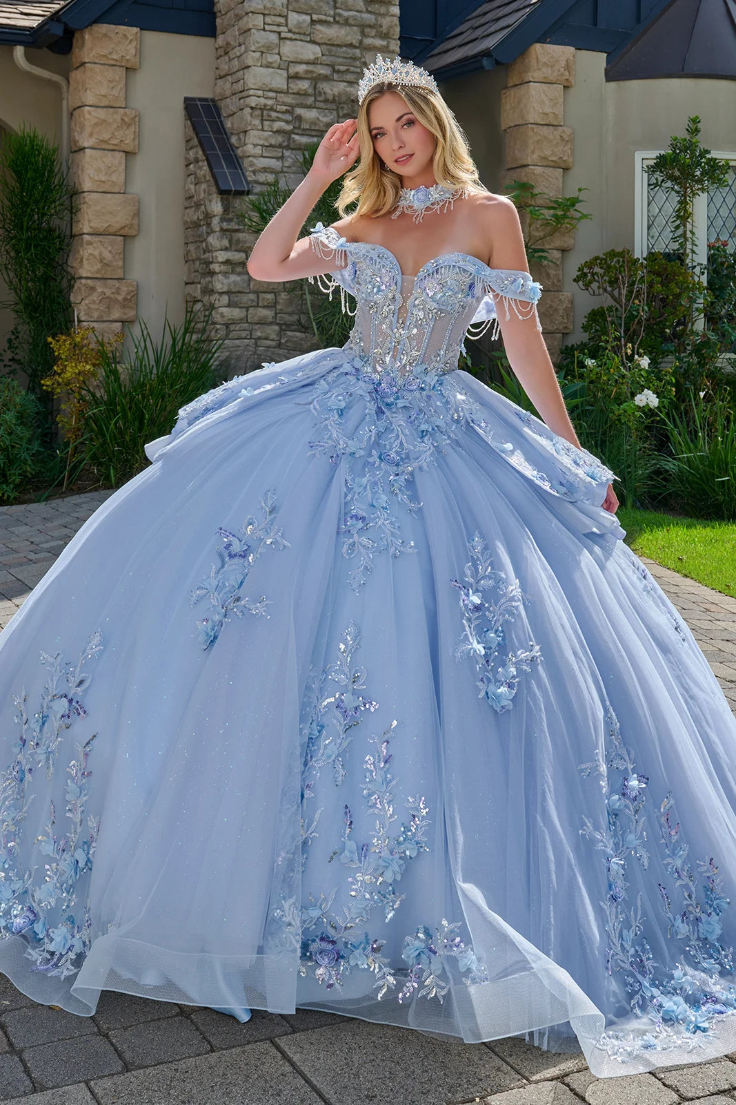 Light Blue Long Evening Dress – Elegant Party Style