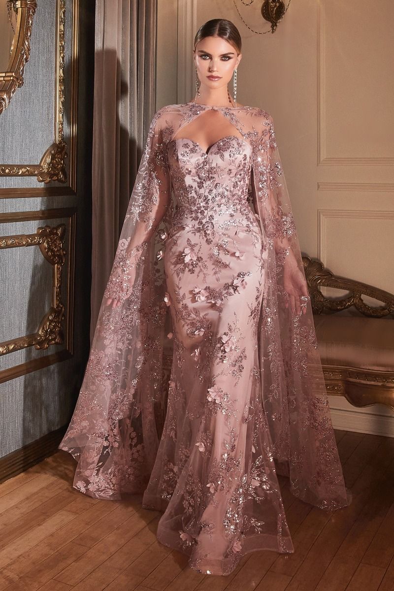 green emerald velvet dress Beaded Cape Sleeve Prom Dresses High Neck Wedding Guest Dress AD1162 –  Viniodress main image 0