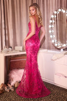 Exquisite Red Sequin Fitted Gown CDJ889 - Cinderella Divine Evening Dress CDJ889