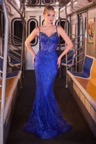 Exquisite Red Sequin Fitted Gown CDJ889 - Cinderella Divine Evening Dress CDJ889