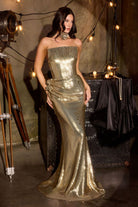 Breathtaking Black Sequin Fitted Gown CDJ905 - Cinderella Divine Evening Dress CDJ905