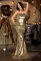 Breathtaking Black Sequin Fitted Gown CDJ905 - Cinderella Divine Evening Dress CDJ905