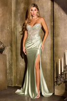Alluring Black Strapless Fitted Gown CDKV1142 - Cinderella Divine Evening Dress CDKV1142