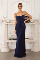 Glamorous Black Strapless Fitted Gown CDT726 - Cinderella Divine Evening Dress CDT726
