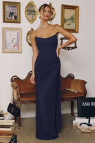 Glamorous Black Strapless Fitted Gown CDT726 - Cinderella Divine Evening Dress CDT726