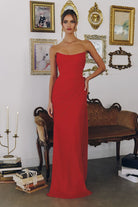 Glamorous Black Strapless Fitted Gown CDT726 - Cinderella Divine Evening Dress CDT726
