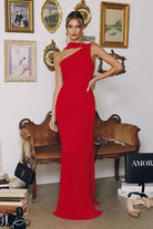 Elegant Light Yellow One-Shoulder Fitted Gown CDT730 - Cinderella Divine Evening Dress CDT730