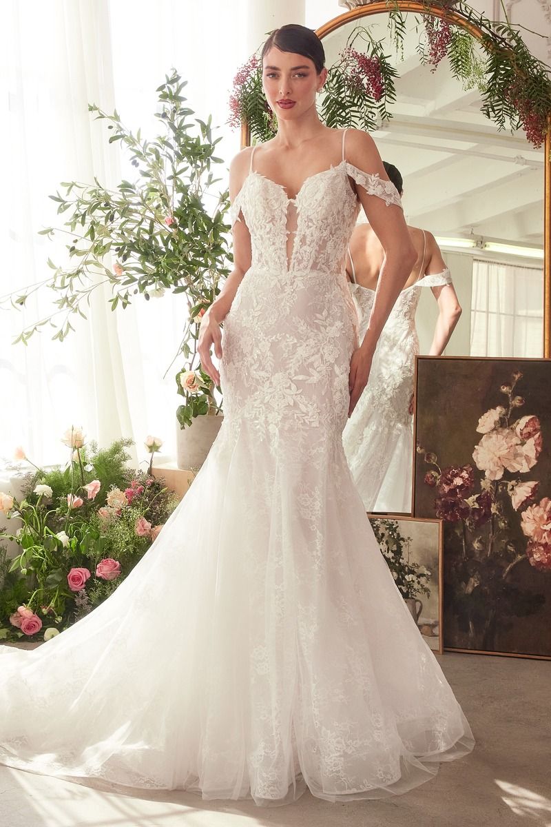 slim fit dress slacks Tessa Backless Modern Wedding Dress main image 1