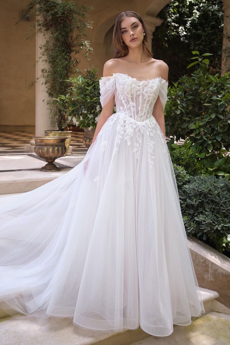 Off White Long Bridal Gown – Classic Wedding Gown