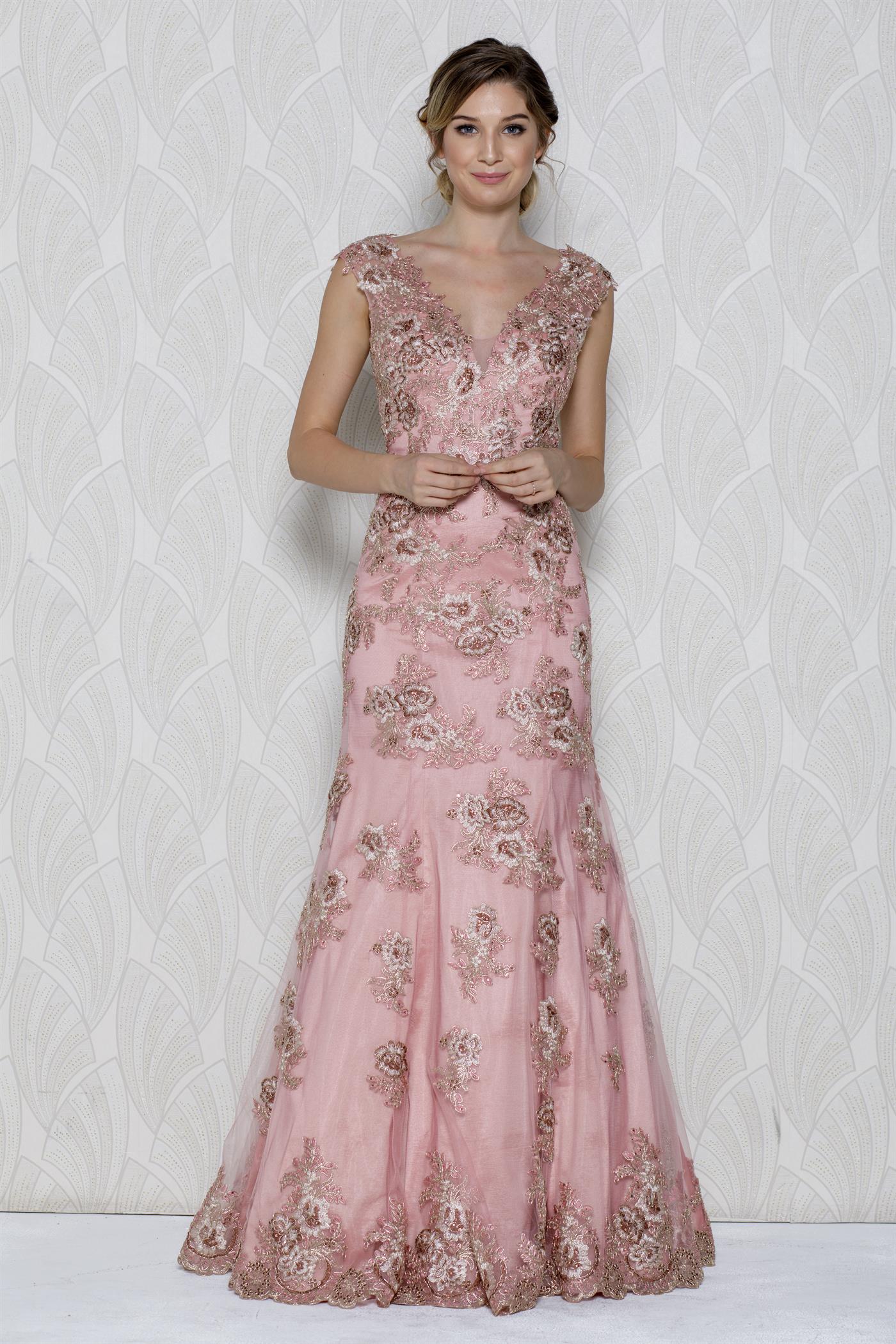 Embroidered Lace Mermaid Dress for MOB-smcdress