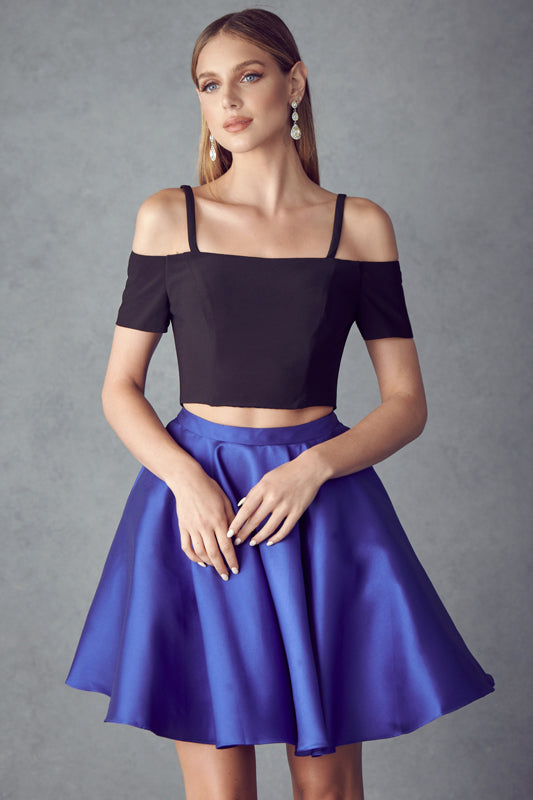 2-Piece Cold-Shoulder Dress for Cocktail & Homecoming-smcdress