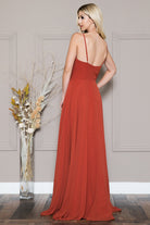 Classic A-line maxi dress with adjustable straps-smcdress