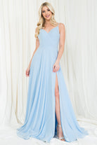 Classic A-line maxi dress with adjustable straps-smcdress