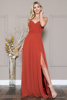 Classic A-line maxi dress with adjustable straps-smcdress