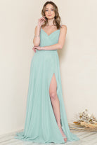 Classic A-line maxi dress with adjustable straps-smcdress