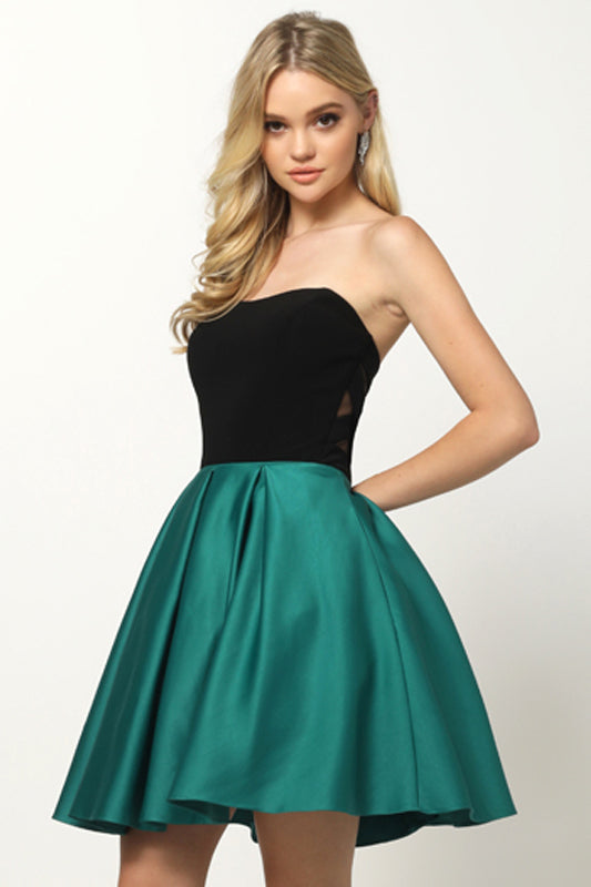 Two Tone Sweetheart Short Dress for Cocktail & Homecoming-smcdress