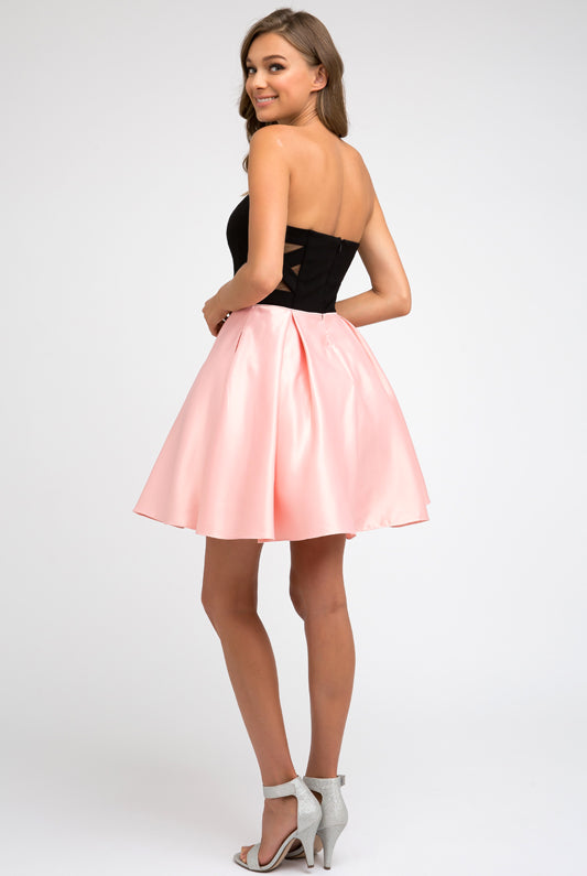 Two Tone Sweetheart Short Dress for Cocktail & Homecoming-smcdress